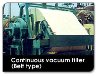 Continuous vacuum filter (Belt type)