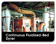 Continuous Fluidized-Bed Dyrer