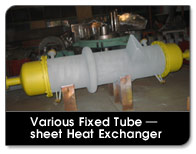 Various type Fixed Tube –sheet Heat Exchanger